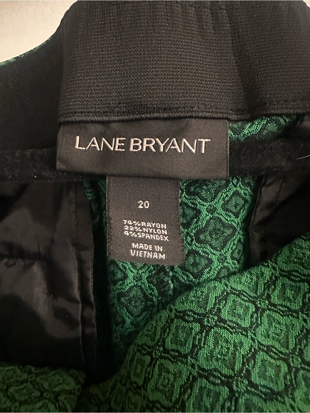 Lane Bryant Green Patterned Trousers - Picture 5 of 5